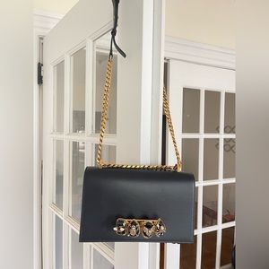 Alexander McQueen Women's Jewelled Satchel in Black